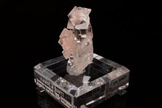 CLASSIC Pink Fluorite on Quartz Crystal GERSTENEGG,  SWITZERLAND - Ex.  Lockhart 3