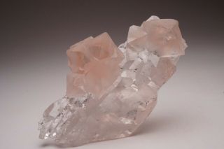 CLASSIC Pink Fluorite on Quartz Crystal GERSTENEGG,  SWITZERLAND - Ex.  Lockhart 5