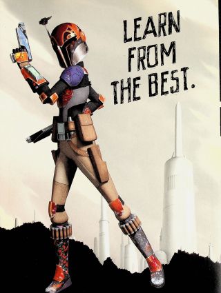 Sabine Wren - Learn From The Best - Star Wars Rebels Mini Poster 8x11 Mandalorian
