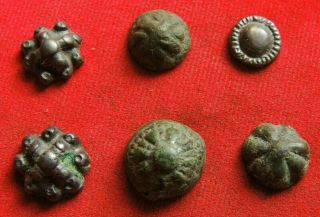 Ancient Bronze Parts From Viking Rings 10 - 12 Centuries