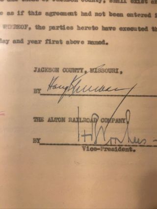 Harry Truman President signed (2X) Court Order 8/8/1932 2