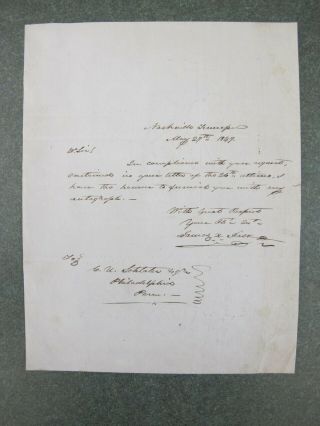 President James K.  Polk Als (autograph Letter Signed)