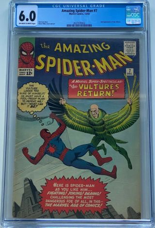 Spider - Man 7 Cgc 6.  0 (ow/w) - 2nd Appearance Of The Vulture