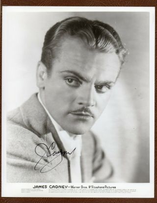 James Cagney Signed Photo From Estate In Torrid Zone Warner Bros.  & Vitaphone