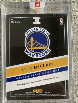 2020 - 21 Impeccable Shots Stephen Curry ON CARD Auto /25 2