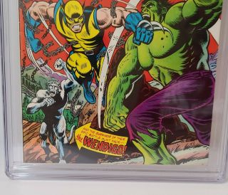 Incredible Hulk 181 1st Appearance Wolverine CGC 8.  0 White Pages 4