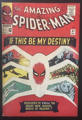 Spiderman 31 First Printing 1965 Marvel Comic Book 1st Gwen Stacy