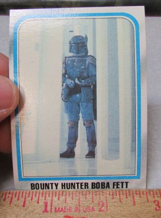 1980 Boba Fett Star Wars Empire Strikes Back Card 220 Bounty Hunter Boba Fett