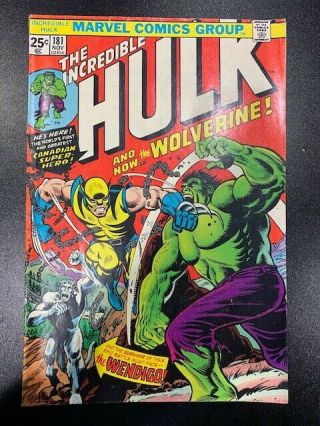 The Incredible Hulk 181 (nov 1974,  Marvel) First Wolverine.  Has Mvs