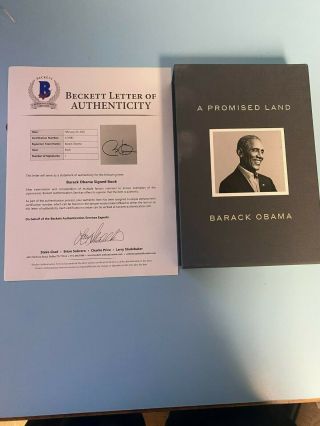 Barack Obama Signed/autograph " A Promised Land " Book Beckett Bas Loa President