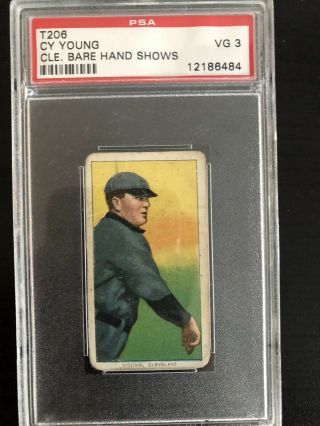 T206 Cy Young (bare Hand Shows) - Psa 3