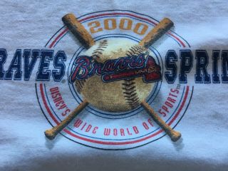 Atlanta Braves Spring Training 2000 Hank Aaron Originals T - Shirt Xl Disney Mlb