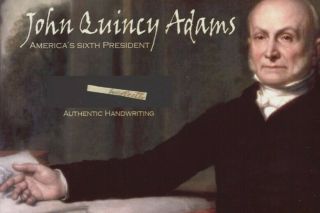Pres John Quincy Adams Handwriting Cut Jsa Loa " Perfectly " Signed Cut Letter