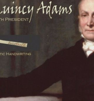 Pres John Quincy Adams Handwriting Cut JSA LOA 