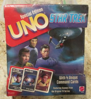 Special Edition Star Trek Uno Game 1999 In Collector Tin