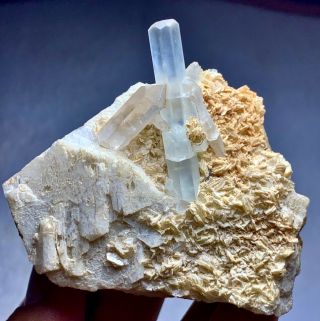 138.  5 G Full Terminated Aquamarine Crystal Specimen From Skardu Pakistan