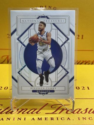 2020 - 21 National Treasures Basketball Stephen Curry One Of One 1/1