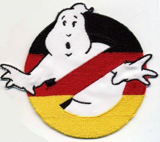 German Flag Style Embroidered Adult Sized Ghostbusters No Ghost Iron - On Patch
