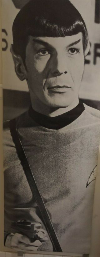 Leonard Nimoy As Mr.  Spock Vintage 1970s Huge Door Poster 26x76