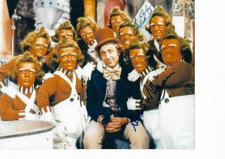 Oompa Loompas Photograph 10 " X 8 " Signed By Malcolm Dixon & Albert Wilkinson