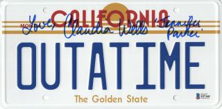 Claudia Wells Signed Auto Back To The Future License Plate Beckett Bas 1