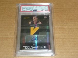 2009/10 Panini Absolute Stephen Curry Autograph/auto Jersey Patch Rc 07/10 Psa 8