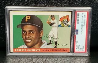 1955 Topps Roberto Clemente Rc 164 Freshly Graded Psa 5 (mc) Ex Great Surface