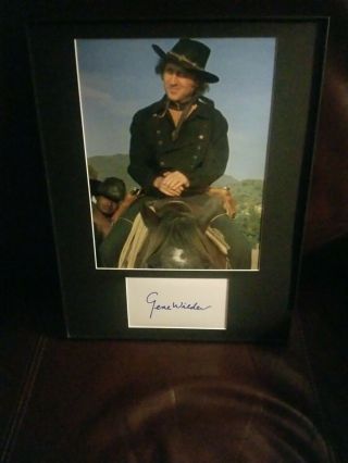 Blazing Saddles Star Gene Wilder Signed Autographed Framed Matted Photo Auto