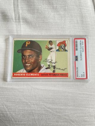 1955 Topps Roberto Clemente Pittsburgh Pirates 164 Rc Baseball Card Hof Psa 1