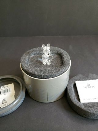 Swarovski Silver Crystal Mini Rabbit Retired Box With Booklet 2000