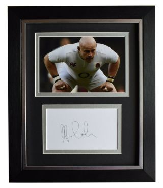 Dan Cole Signed 10x8 Framed Autograph Photo Display Rugby Union England