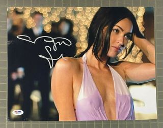 Megan Fox Signed 11x14 Photo Autographed Psa/dna Sticker Only Creased