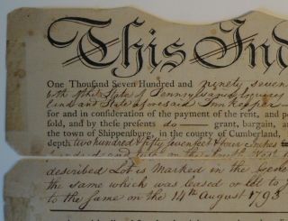 EDWARD SHIPPEN 1797 SIGNED Philadelphia Doc.  BENEDICT ARNOLD Father in Law 2