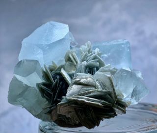 464 Cts Full Terminated Aquamarine Crystals Bunch Specimen @ Pakistan