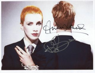 Eurythmics Annie Lennox & Dave Stewart Signed 8 " X 10 " Photo,