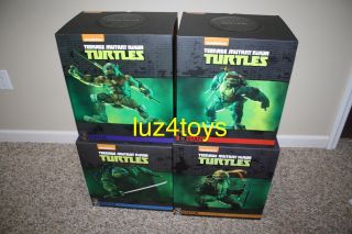 Set Of 4 Tmnt Sideshow Teenage Mutant Ninja Turtles Exclusive Statues
