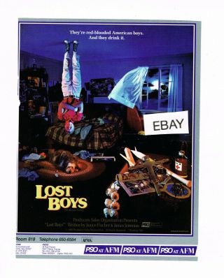 The Lost Boys Horror Movie Promo Ad 1987 Vampire Haim Feldman