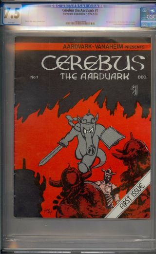 Cerebus The Aardvark 1 Cgc 7.  5 1st Appearance White Pages Very Rare
