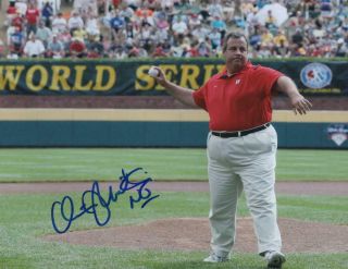Chris Christie Signed Autograph 11x14 Photo - Governor,  2020,  Baseball,  Trump