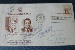 Ex - Usa President Jimmy Carter,  4 Hand Signed Inauguration Day First Day Cover