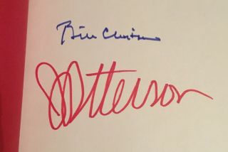 Bill Clinton James Patterson Dual Signed Autograph President’s Daughter Book 2