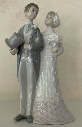 Vintage Lladro Daisa Bride And Groom 4808 Porcelain Figurine 7.  5 "