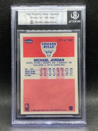 Michael Jordan 1986 Fleer Rookie Rc 57 Bgs 9 Strong Subs Freshly Graded