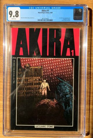 Akira 1 Cgc 9.  8 (1st Print) 1st American Appearance Of Kaneda & Tetsuo Nm