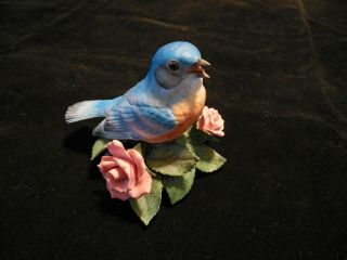 Lenox Garden Birds " Eastern Bluebird " Fine Porcelain Figurine