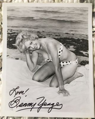Bunny Yeager Authentic 8 X 10 Photo Signed Yeager Estate Model / Photographer Ff