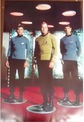 Star Trek Classic Tv Series Mccoy,  Kirk & Spock In Transporter Poster 2000,