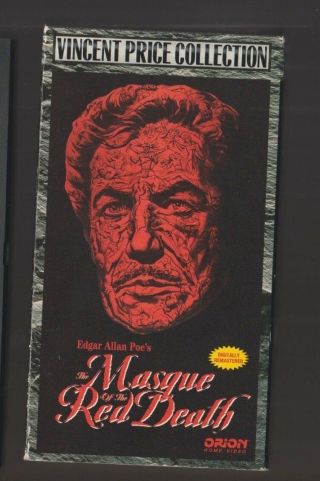 Masque Of The Red Death Vhs Vincent Price / Edgar Allan Poe Cult Halloween