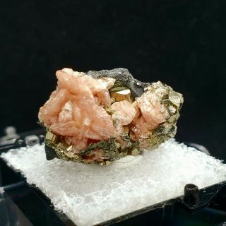 Rhodochrosite Crystals With Pyrite Thumbnail:eagle Mine Colorado Rare