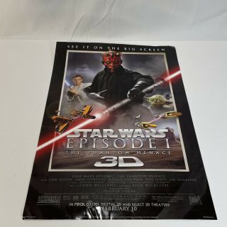Star Wars Episode I The Phantom Menace 3d Mini Poster 20 X 131/2 Darth Maul